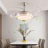 42 Inch 3 Tiers Design Modern LED Ceiling Fan with Light and Remote Control, Retractable Blades, Adjustable 6-Speed