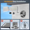 32w 3200LM Dusk to Dawn Outdoor Lighting,6500K Dual-Head Flood Light Outdoor with Photocell,IP66 Waterproof Security Lights