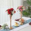 Wedding Metal Candle Holders Flowers Vase Candlestick