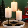 3Pcs Metal Candle Holders Iron Pillar