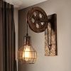 1Pack Antique Brass Vintage Plug In Wall Lighting