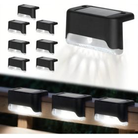 8/16/32 Solar Outdoor Deck Lights, Garden Lights, Atmosphere Lights, LED Walk Lights, Light Source Control, Suitable For Balconies, Terraces, Stair Fe (Option: Whitelight8PCS)